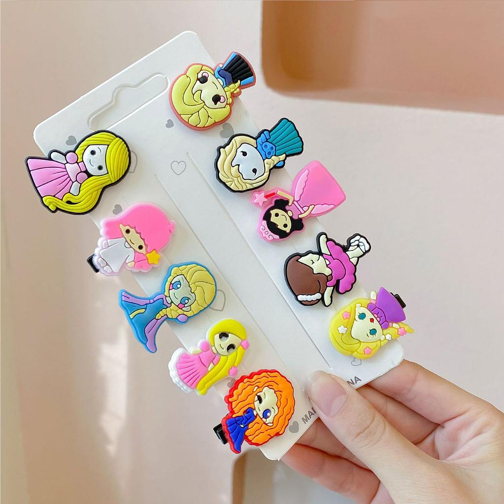 10 bucăți/set noi agrafe de păr cu unicorn drăguț de desene animate pentru fete, agrafe de păr colorate, dulci, pentru copii, accesorii de păr pentru fete