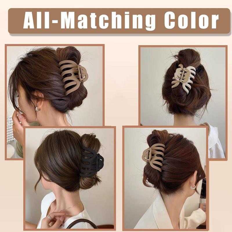4pcs new large clip hair volume multi shark clip hairpin female back of head pumpkin gripper head