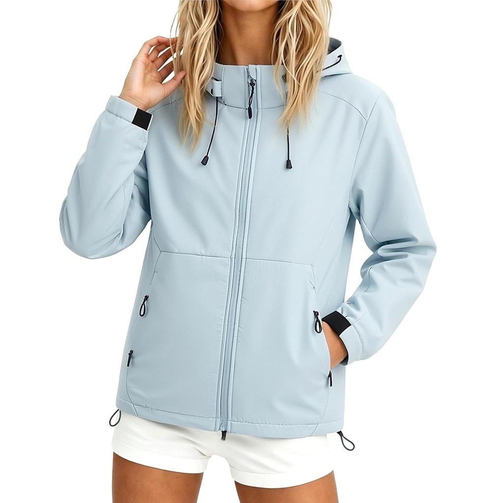 Women's Casual Outdoor Windbreaker Jacket for Hiking and Travel