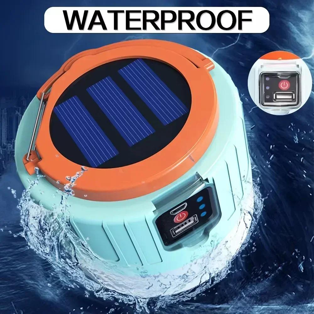 Portable Flashlight Power Bank LED Camping Lanterns with Remote Control Waterproof Outdoor Tent Light Rechargeable Camping Light