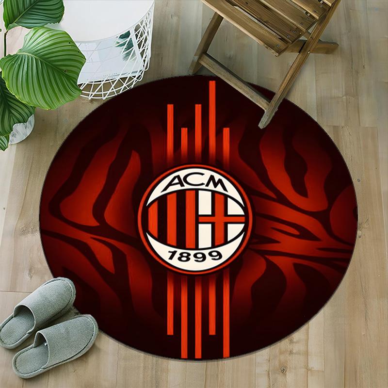 1pc A-AC Milan Carpet, Round Rug, Comfortable, Suitable for Entryways, Living Rooms, Office, And Bedrooms, Christmas Decoration