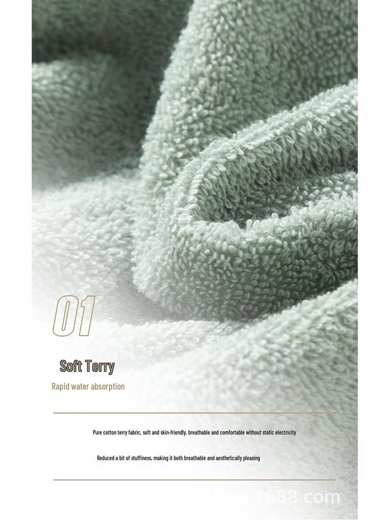 New Asia Terry Cotton Adult Absorbent Bathrobe - Unisex Couple Robe