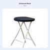 Portable Round Stool With Handle Foldable Design X-Shaped Frame Camp Seat Strongduty High Load Capacity For Adults