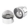 5pcs Lace/Straight Edge Biscuit Mold 5 Sizes Sandwich Mold Stainless Steel Cookie Cutter Set  Scone