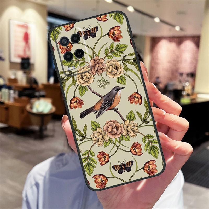 Garden Birds Case For Oppo A40 A60 A80 A18 A38 A58 A78 A98 A16 A76 A96 A15 A17 A77 A74 A94 A54 A57S Cover