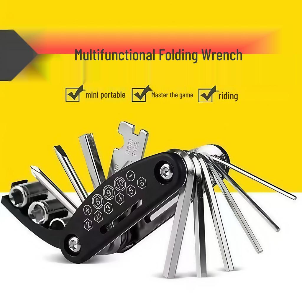 Multi-functional Hex Key & Wrench Tool Set for Bike & Home Repairs