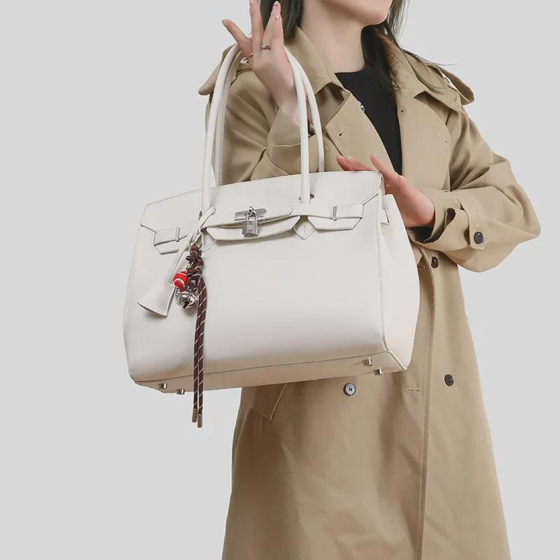 Sac fourre-tout à bandoulière et à bandoulière platine grande capacité printemps/été 2025