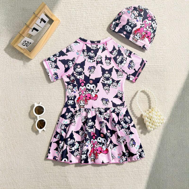 Girls  Cute One-Piece Swim Dress
