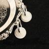 A Multi-Wear Guofeng New Chinese Safety Buckle Earrings Cold Silver Natural White Shell Earrings 136