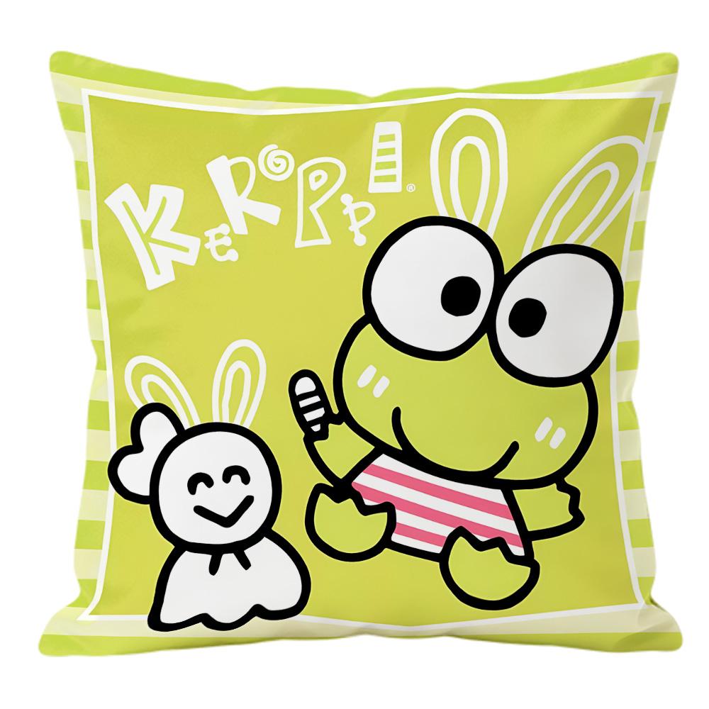 Keroppi Double Sided Print Pillow Cover Decorative Cushion Cover for Sofa Bedroom Cool Things for the Room Kawaii Room Decor