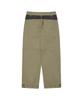 WELLBEING EXPRESS Color Blocked Wide Cotton Pants Khaki Beige