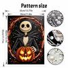 Frameless Pearl Bead Painting Kit Halloween Skeleton Pumpkin Character Design DIY Handmade Craft Canvas for Home Wall Decor Art