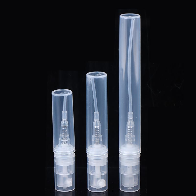 10 Stück 2/3/5 ml Mini Klare Kunststoff Leere Parfümflasche Nachfüllbare Sprühflasche Zerstäuber Behälter Damen Reise Parfümflaschen