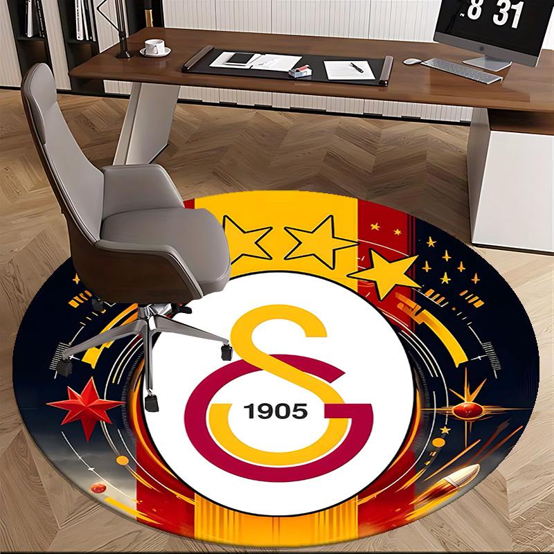 

Galatasaray Logo,Football Club Crest Chair mat Round Rug Office carpet, Machine Washable, Non slip, Suitable for Living Rooms, Bedrooms 150cm