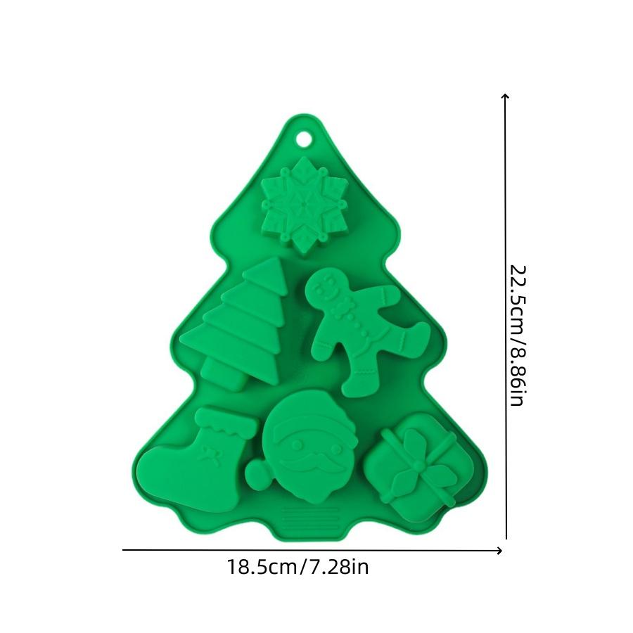 

1 шт. Рождественская силиконовая форма для печенья, торта, конфет, шоколада, мастики, Рождественская елка, снежинка, пряничный человечек, колокольчик