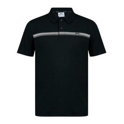 Mens Contrast Striped Golf Polo Shirt