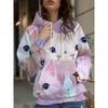 Women's Autumn and Winter 3D Printed Hooded Fashion Versatile Trend Breathable Casual Hoodies & Sweatshirts (women’s)