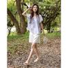 Women's College Style Striped Short Sleeve Shirt