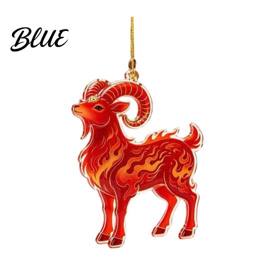 Decorative Hanging Charms Goat Christmas Tree Pendant Durable Acrylic Ornament Not Easy Ornament to Fade for Holiday And Car Decoration Collectibles