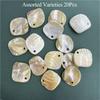 20Pcs, Natural Shell Mother of Pearl Beads with Hole, Boho Irregular Loose Beads, 19-21mm, for DIY Necklace Accessories, Jewelry Making Crafts Gifts