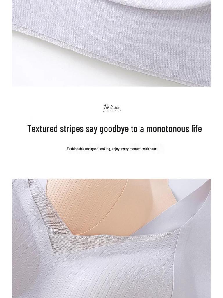 Seamless Women's Underwear: Small Chest, Side Support, Anti-Sagging Bra, Plus Size, Adjustable Lift, Soft, Fixed Cups.