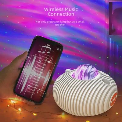 Bluetooth Aurora Projector Lamp: UFO Starry Sky Light with USB Charging for Live Broadcasts