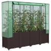 VidaXL Raised Planter with Rattan Look Cover 160x40x153 Cm, Garden Raised Planter, Raised Flower Bed, 4015803