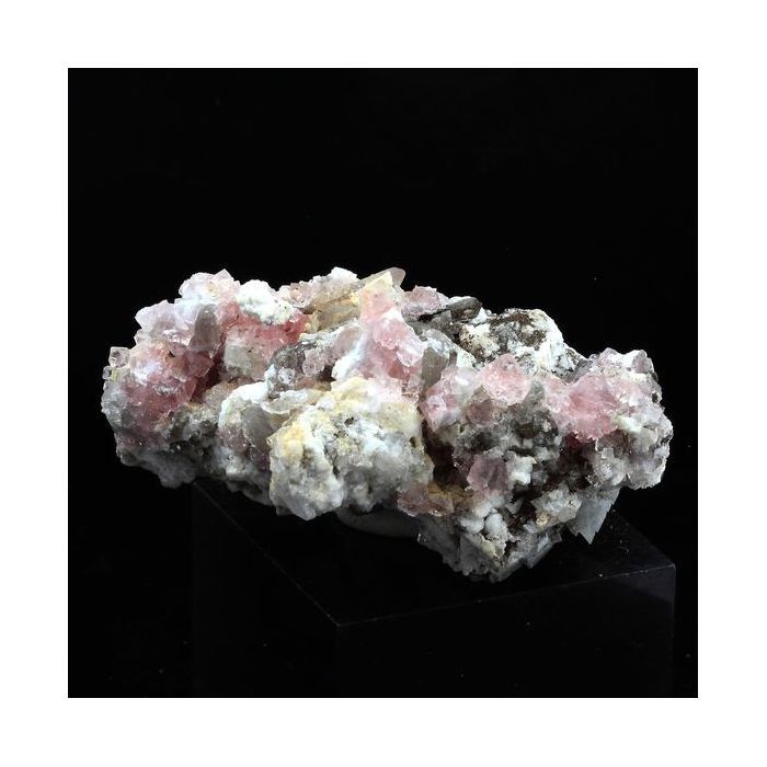 Pierres et Minéraux. Fluorite rose + Quartz fumé. 127.0 ct. Massif du Mont-Blanc, France.
