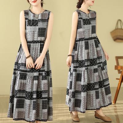 Damen Sommer Minimalistisches Ärmelloses Westenkleid
