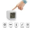 Colorful Night Light Alarm Clock with Temperature Display 7 Color Changing LED
