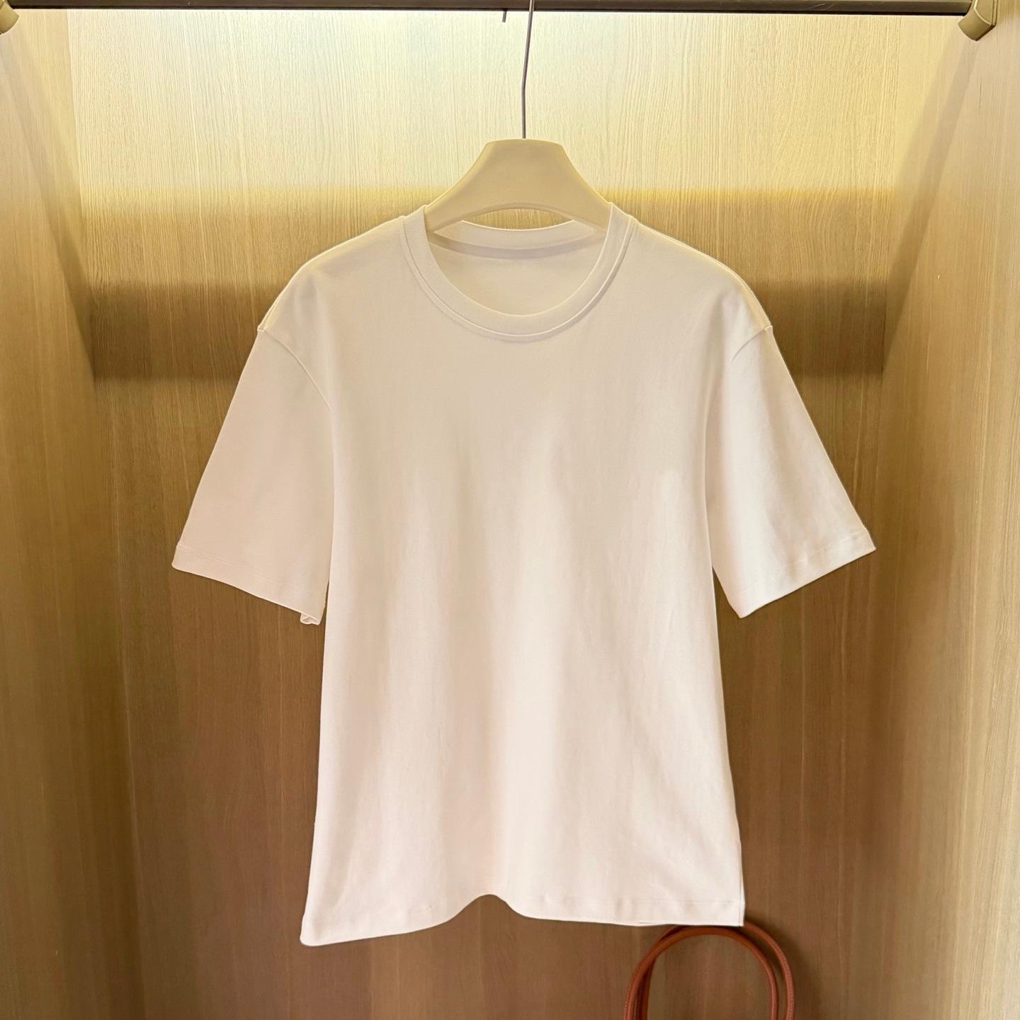 Unisex Embroidered Heavy Cotton Round Neck Short Sleeve T-Shirt - 2026 New Loose Fit Extra Large белый 2350₽