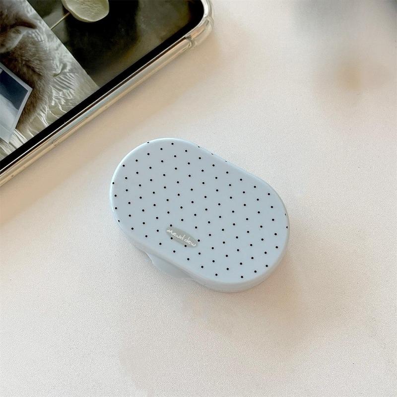 1vnt Ins Letter Print Kontaktinių lęšių dėklas kontaktinių lęšių dėklas Beauty Eye Box Nešiojama kontaktinių lęšių dėžutė su veidrodiniais pincetais