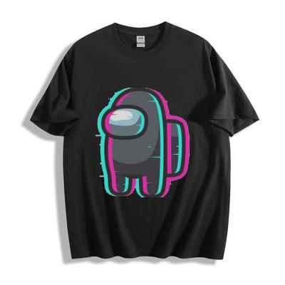 Neon Glitch Among Us Charakter Grafik T-Shirt Herren Damen T-Shirts Top
