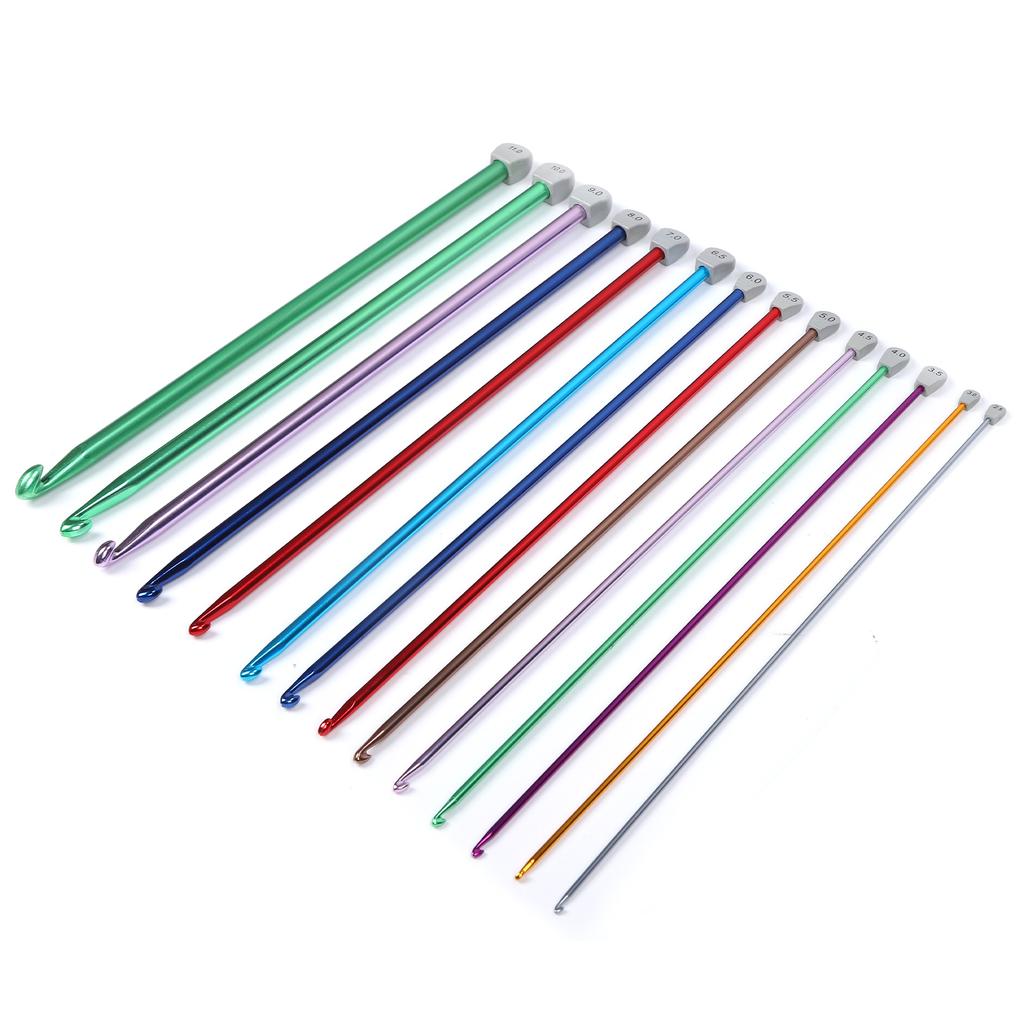 14 Stück Häkelnadeln Bunte Dynamische Stricknadel für Schal Socke Teppich Stricken