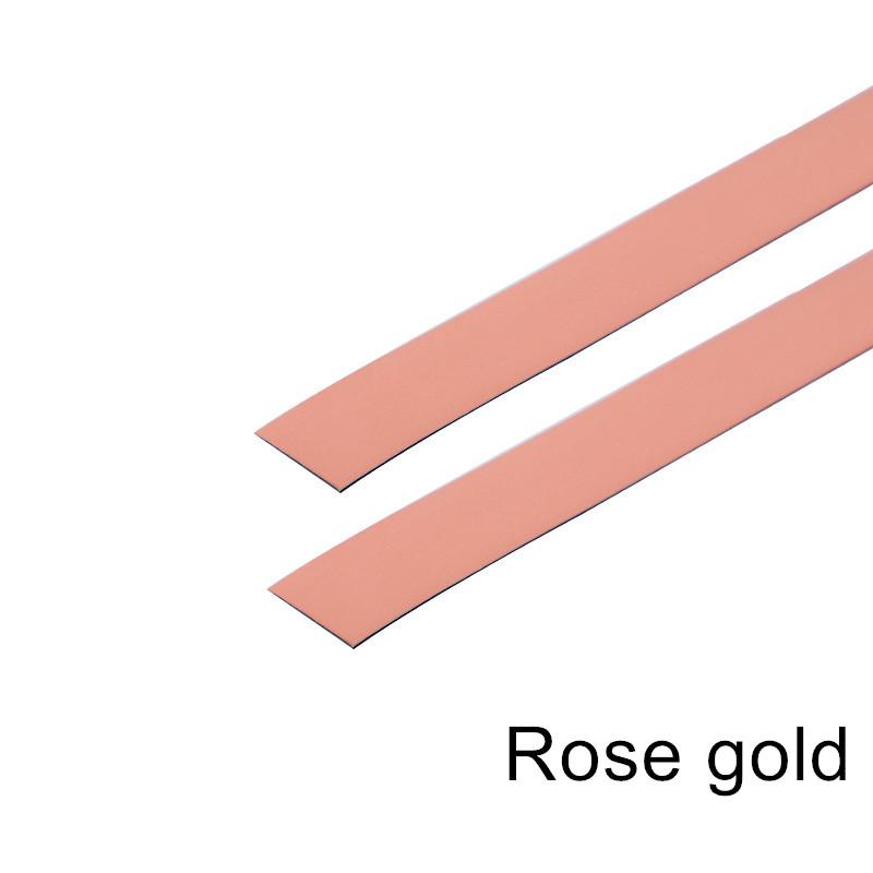 

5M PVC Self-adhesive Waterproof Gold Tape Ceiling Background Wall Decoration Line Tile Gap Sticker Furniture Edge Banding Strip 1.1cm&5m розового золота