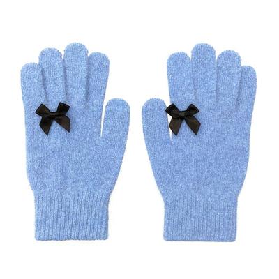 Luvas de Lã com Fita de OUTRO MUNDO [Azul Neve]