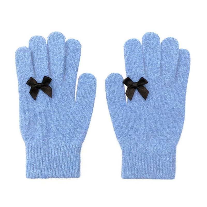 

НЕЗЕМНЫЕ Шерстяные Перчатки с Лентами [Снежно-голубые] FREE