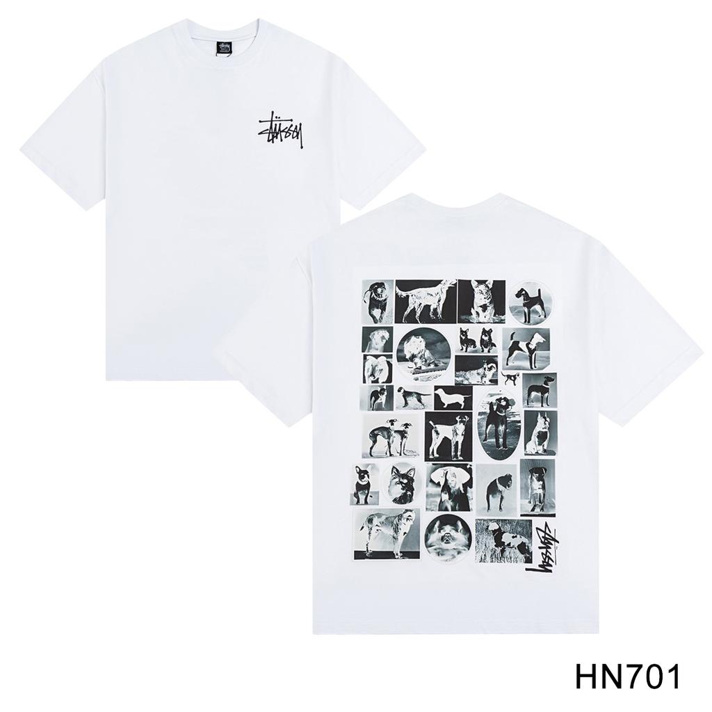 Stussy 2025 Sommer Neues Hochwertiges Rundhals-T-Shirt aus Baumwolle für Männer und Frauen Klassisches Logo mit neuem Musterdruck Paar-T-Shirt