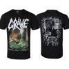 GRAVE - INTO THE GRAVE Bedrucktes T-Shirt - Old School Death Metal Band Alltags-T-Shirt - Geeignet