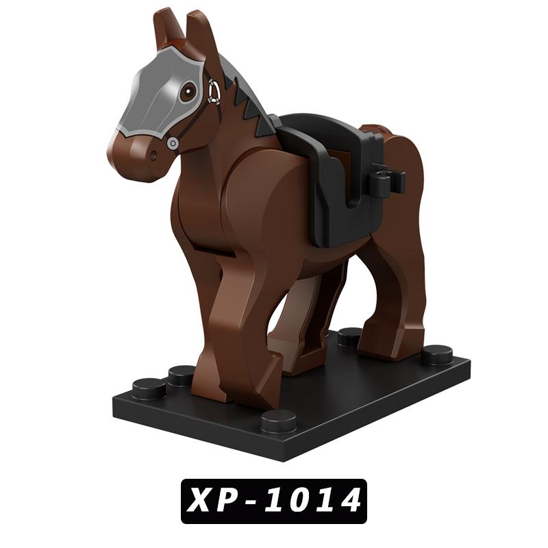 MOC Military War Horse Suitable For Mini-Figurines Building Blocks Accessories Boys Children's Toys Gift