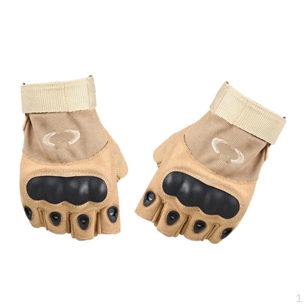 Outdoor Sports AntiSkid Fitness Fingerless Half Finger Gloves M Black