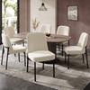 Dining Chairs Set of 2, with Thickened Seat Cushions and Metal Legs, Suitable for Dining Room, Living Room and Cafes, Black Frame, Velvet, Beige