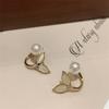 111 Silver Needle Super Fairy Opal Fish Tail Earrings Female Simple Two Wear Temperament Earrings Temperament Versatile Pearl Earrings