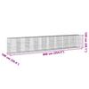 Gabion with Lid 900 X 100 X 150 Cm Galvanized Iron