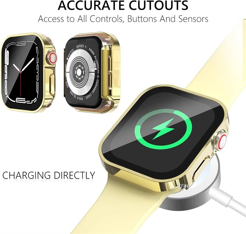 Waterproof Hard PC Screen Protector for Apple Watch 10 9 8 45mm 44mm 42mm 46mm 49mm Full Case Cover for IWatch Ultra 7 SE 6 5