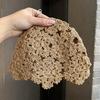 Knitted Floral Pattern Wool Hat For Women Spring Summer Breathable Fashion Accessory