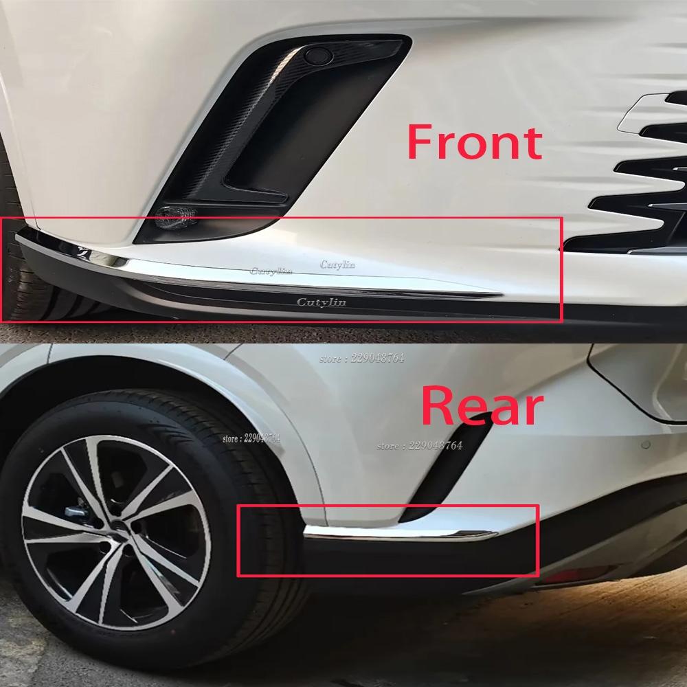 For Lexus RX 350h 450h 500h 2024 Car Front Bumper Corner Cover Trim Anti-rub Lip Molding Cover Fram Styling Accessories