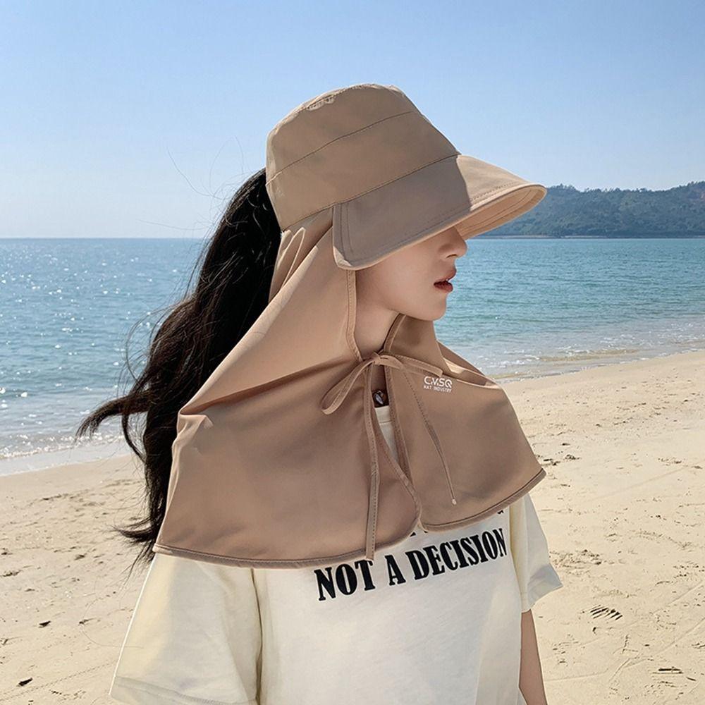 Sunscreen Mountaineering Hat Wide Brim Hiking Bucket Hat Foldable Women Sun Hat  Famale