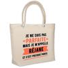 Beach Bag - PLANETEE - Insulated Réjane Perfect - Cotton - Large Capacity - Humorous Print