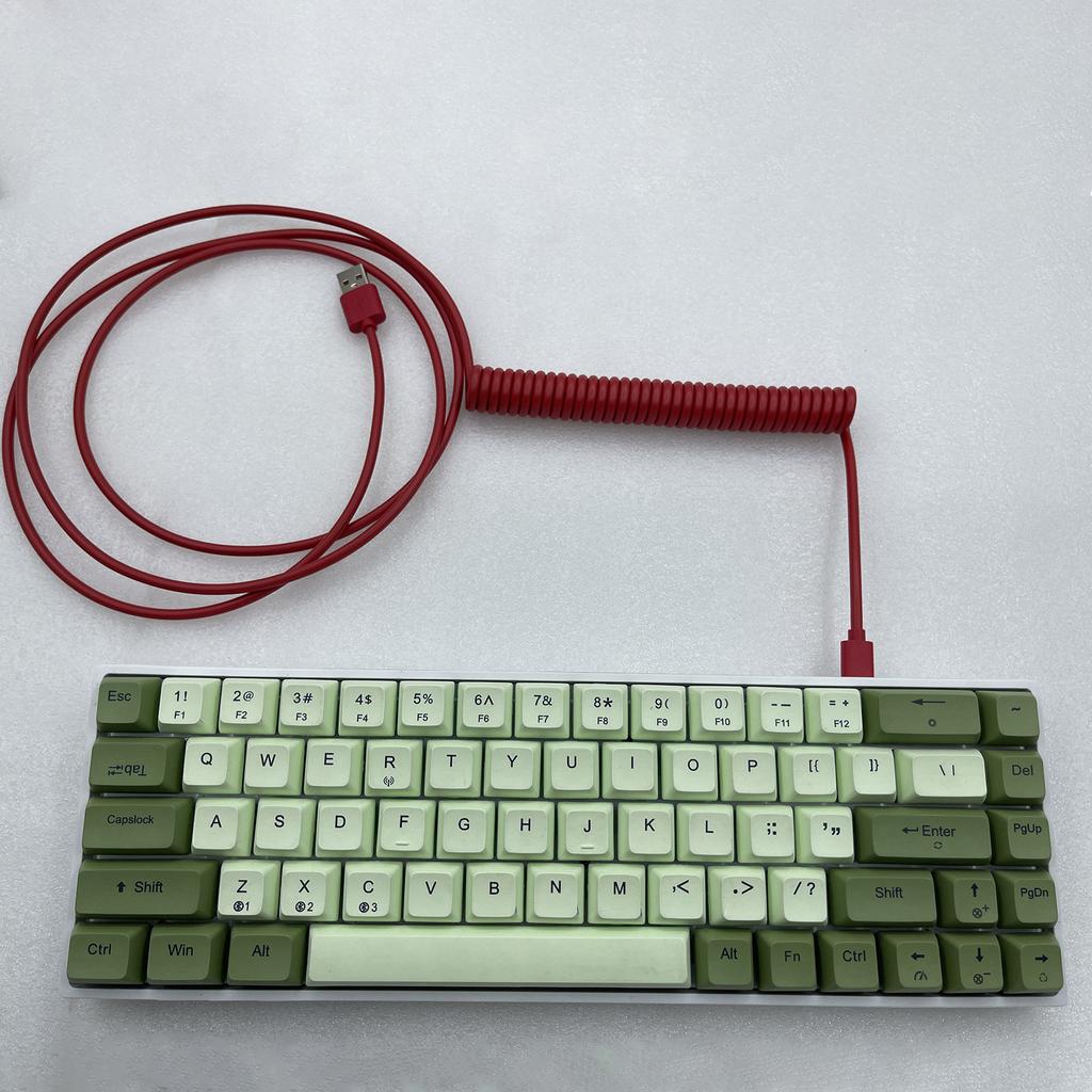 Computer Mechanical Keyboard Data Cable Extension Cord Coiled Charging Cable Type-C To USB Plug-in Spring Line